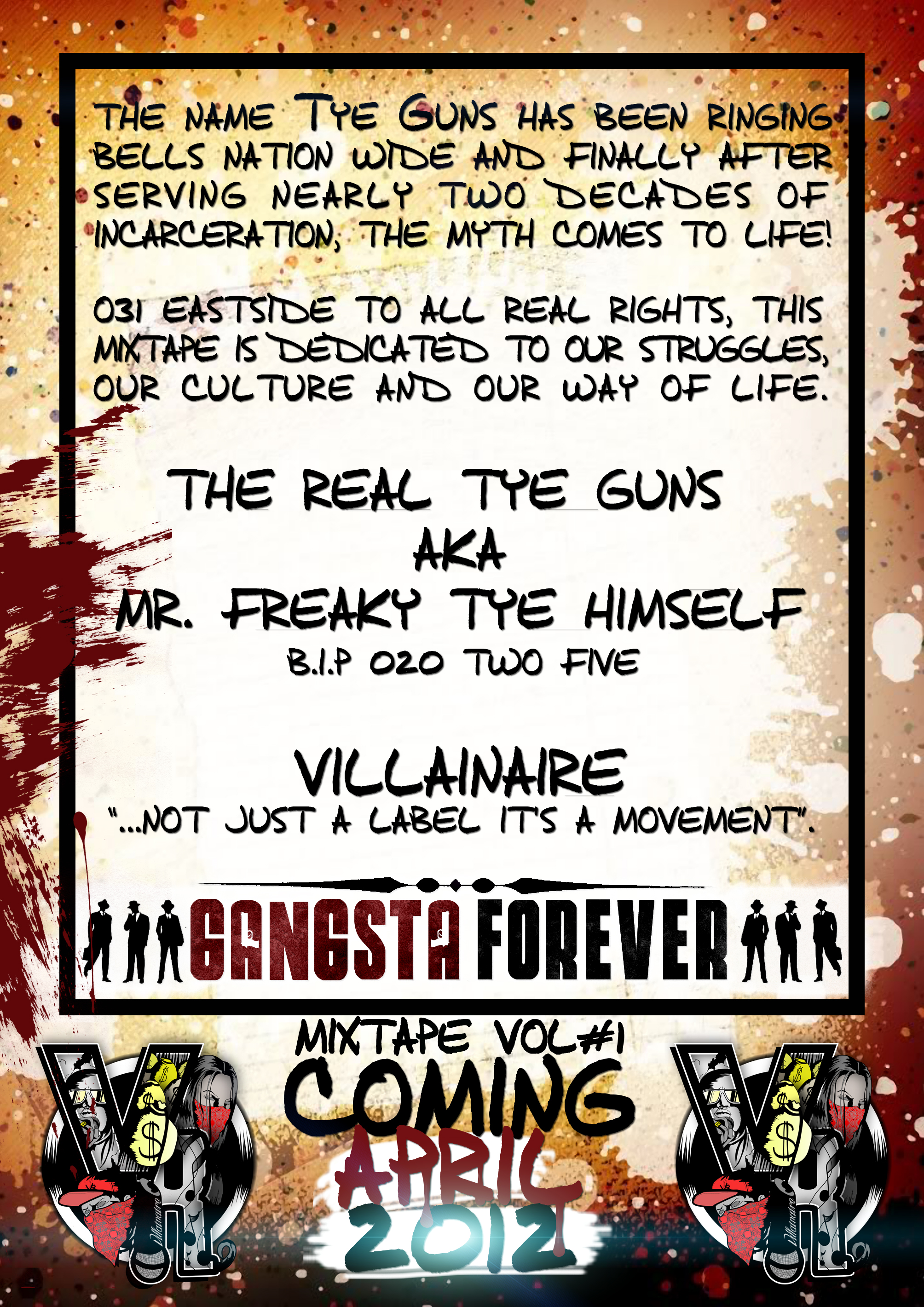 Tye Guns “Gangsta Forever” | Flyer Designed By Masar