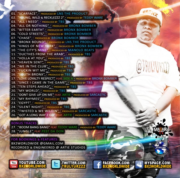 Truly UrzZz ''Young Wild & RecklezZz'' Vol 2 - Designed by Masar (Back)